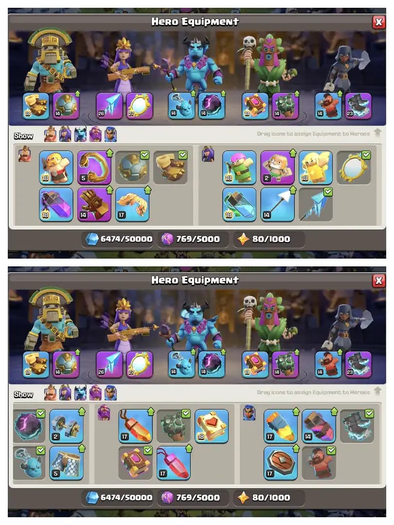 XP-271 🚀 TH 17 MAX ACCOUNT 😱 4 HEROS MAX ✔️ HIGH EPIC EQUIPMENT 🔥 HEROS 100-100-81-75-50 ⚡ B.B FULL MAX ✔️ HEROS SKIN ✔️ EVERY SIDE WOW 🔥 SUPER OFFER