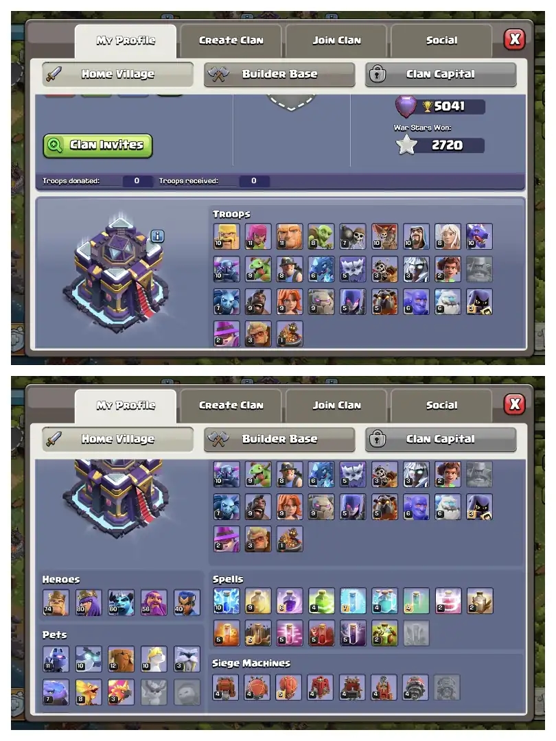 BEST OFFER 🔥 TH 15 ALMOST MAX ACCOUNT ⚡ XP-224 🔥 HEROS 74-80-60-56-40 🛎️ HIGH DEF+LAB 🔥 EVERY SIDE PERFECT ⚡ SUPER OFFER