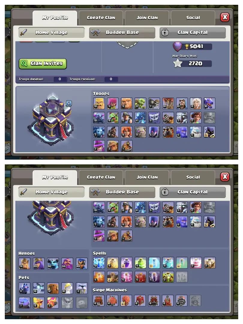 BEST OFFER 🔥 TH 15 ALMOST MAX ACCOUNT ⚡ XP-224 🔥 HEROS 74-80-60-56-40 🛎️ HIGH DEF+LAB 🔥 EVERY SIDE PERFECT ⚡ SUPER OFFER