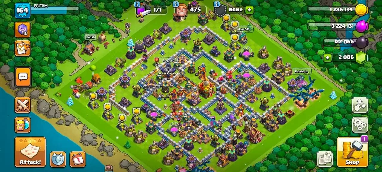 Th 16 , 6 Epic Equipments , 7 Hero's Skin , NC - 500 ,619 CWL Medals , Magic items