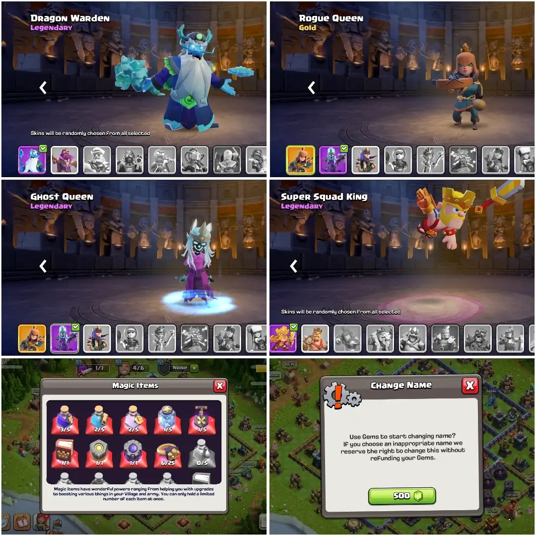 TH16 NEAR MAX ➤MAX TYPE WALL ➤NC YES ➤HEROES: 76|78|60|64|40 ➤LEVEL 191 ➤FB-23|FA-20|MM-20|SB-17|GG|EB|LP ➤FULL ACCESS - Global