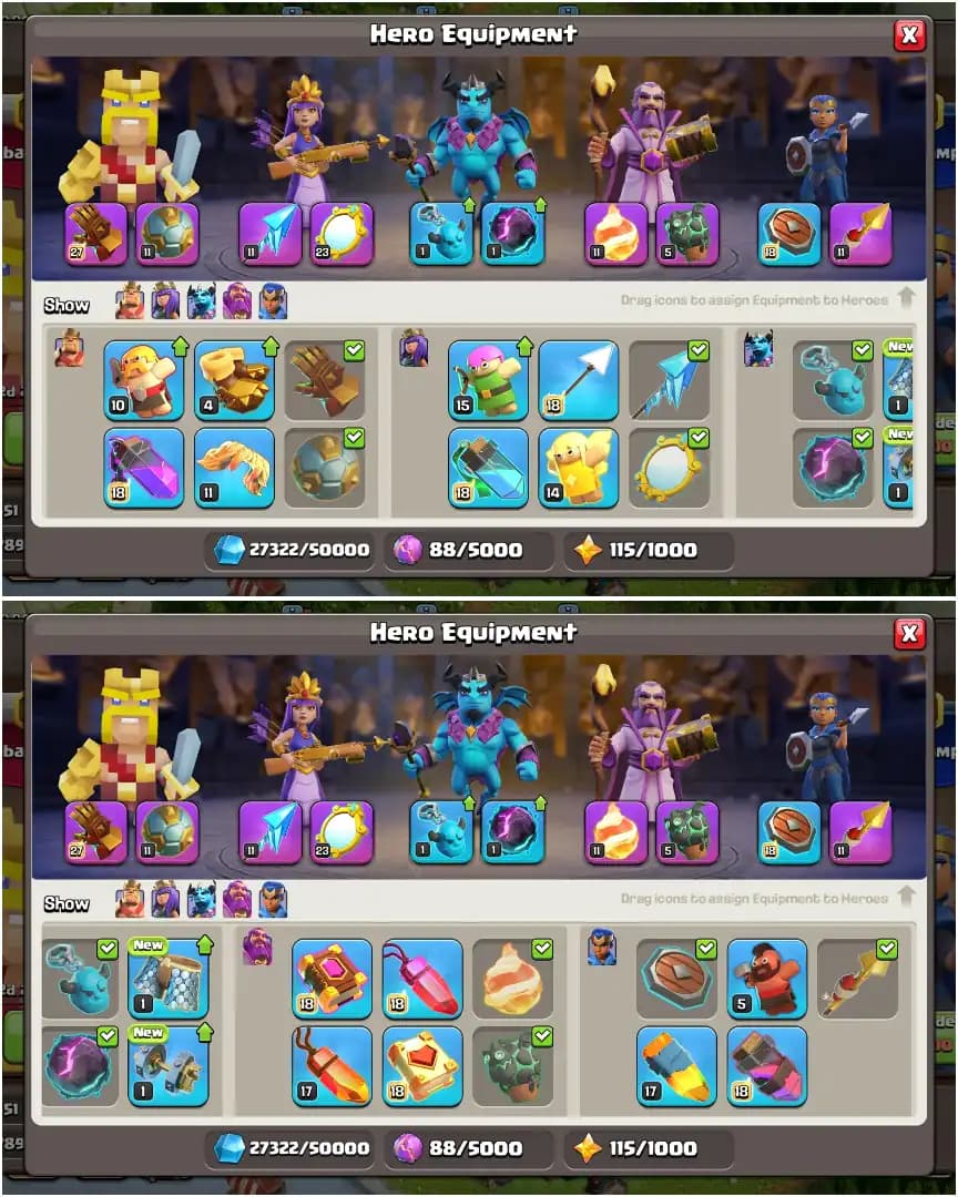 BEST EPIC | TH17 NEAR MAX | GG MAX | B.B MAX | 2576 WS | HEROES: 82-98-71-71-45 | 2.5K GEMS | NC YES | XP-237 | ALL EPIC | HIGH DFC | EMAIL CHANGE AVL