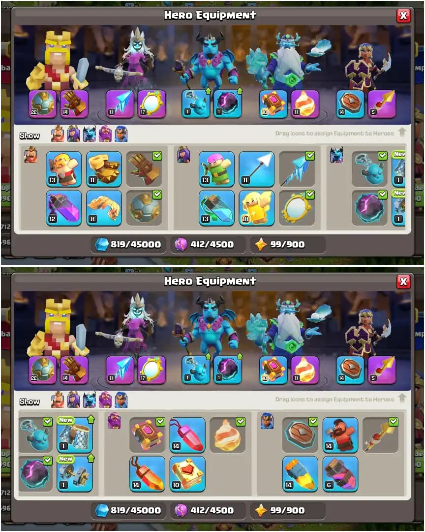 TH17 NEAR MAX | PURPLE WALL | ALL EPIC | XP-227 | HEROES: 82-87-62-64-37 | NC YES | 1962+WS | 8X SKIN | BEST DEAL | FULL ACCESS