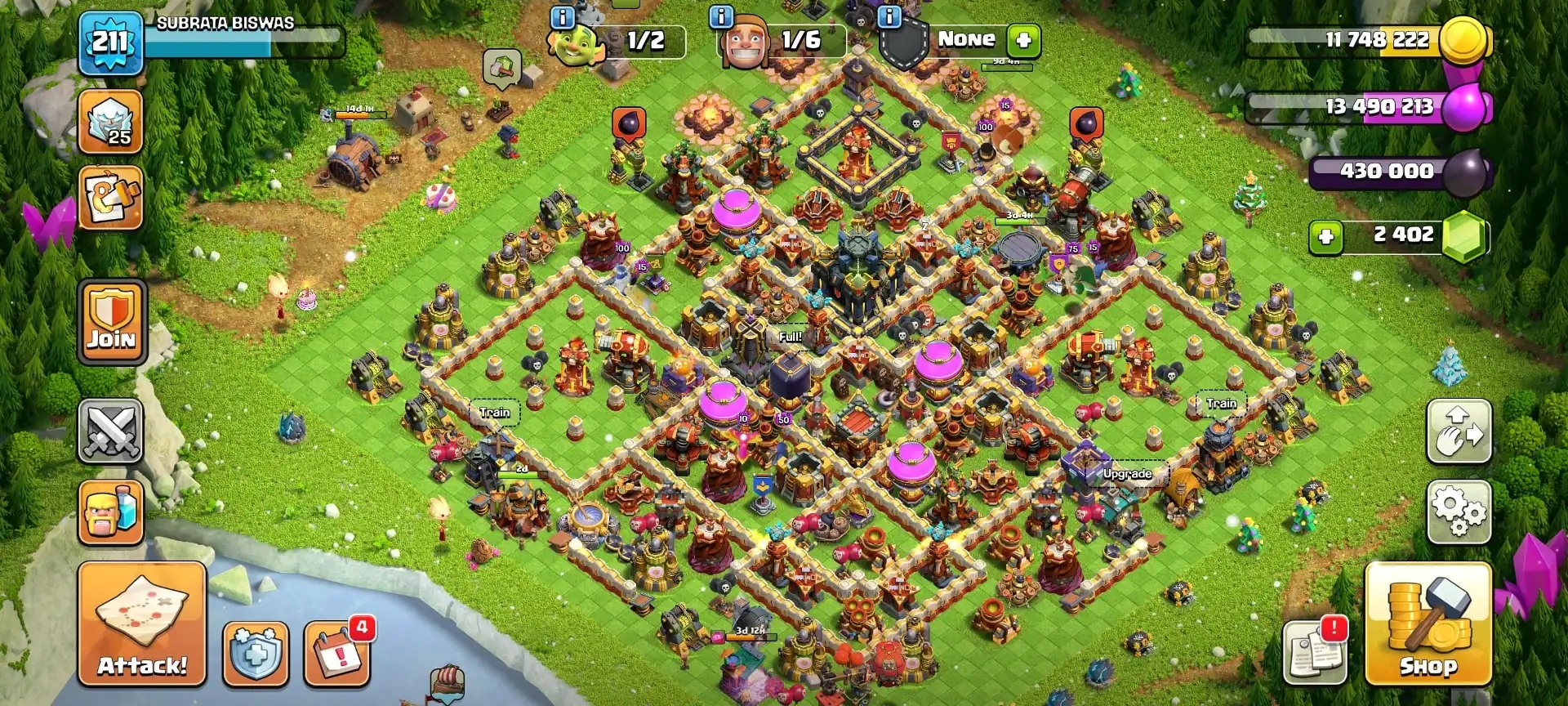 TH16 100% MAXED>TH17 NEW | ALL EPIC HIGH | HIGH WALL | HEROES: 96-96-70-45 | B.B MAX | XP-211 | ALL SKIN | OP TROOPS | MAX DFC | FULL ACCESS - Global