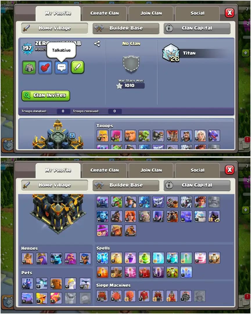 6050 GEMS | TH17 NEAR MAX | GG-MAX | MAX EPIC | HEROES: 92-95-57-66-42 | NC YES | MAX DFC | PURPLE WALL | XP-197 | 6B | FULL ACCESS