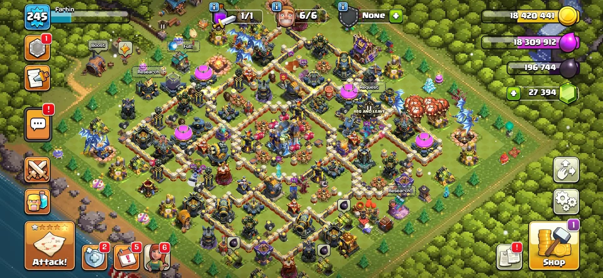 Christmas Offer🎄Th 18 High Gems Account🔥 28.4K Gems ✨Almost Max Account ✨ Heros 100-100-75-75-50 🔥 Super Quality Account ✨ Big Discount