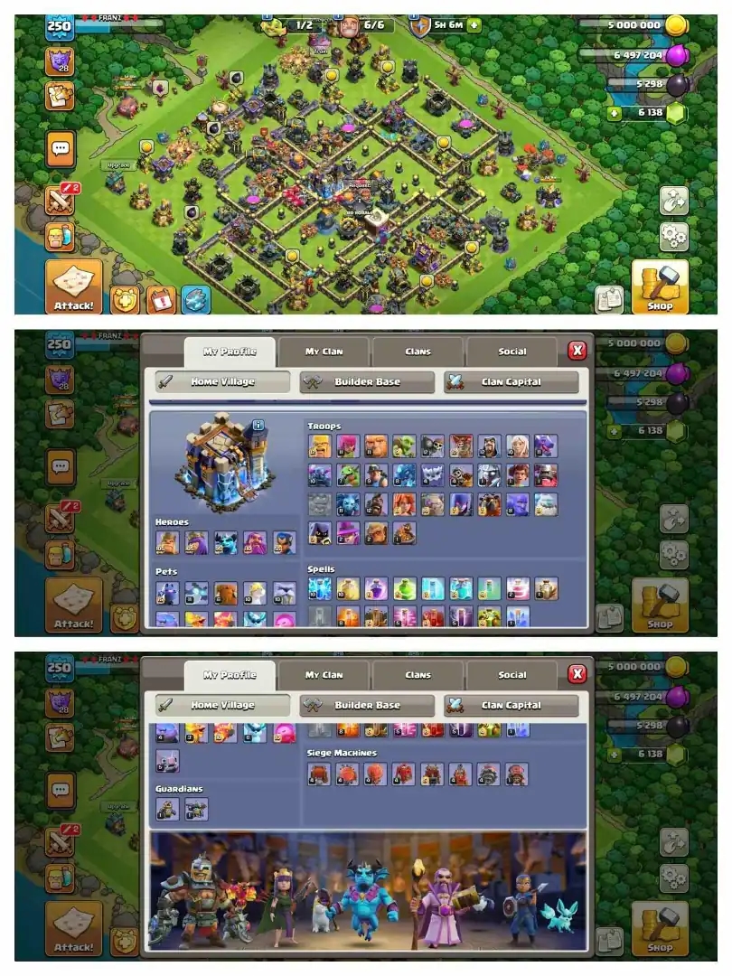 TH18 MAXED ➤5 HERO MAX | 7 EPIC MAX ➤HEROS- 105-105-95-80-55➤XP-250 | 12 EPIC ➤ MADEL- 242 ➤NC- 1500 - Global