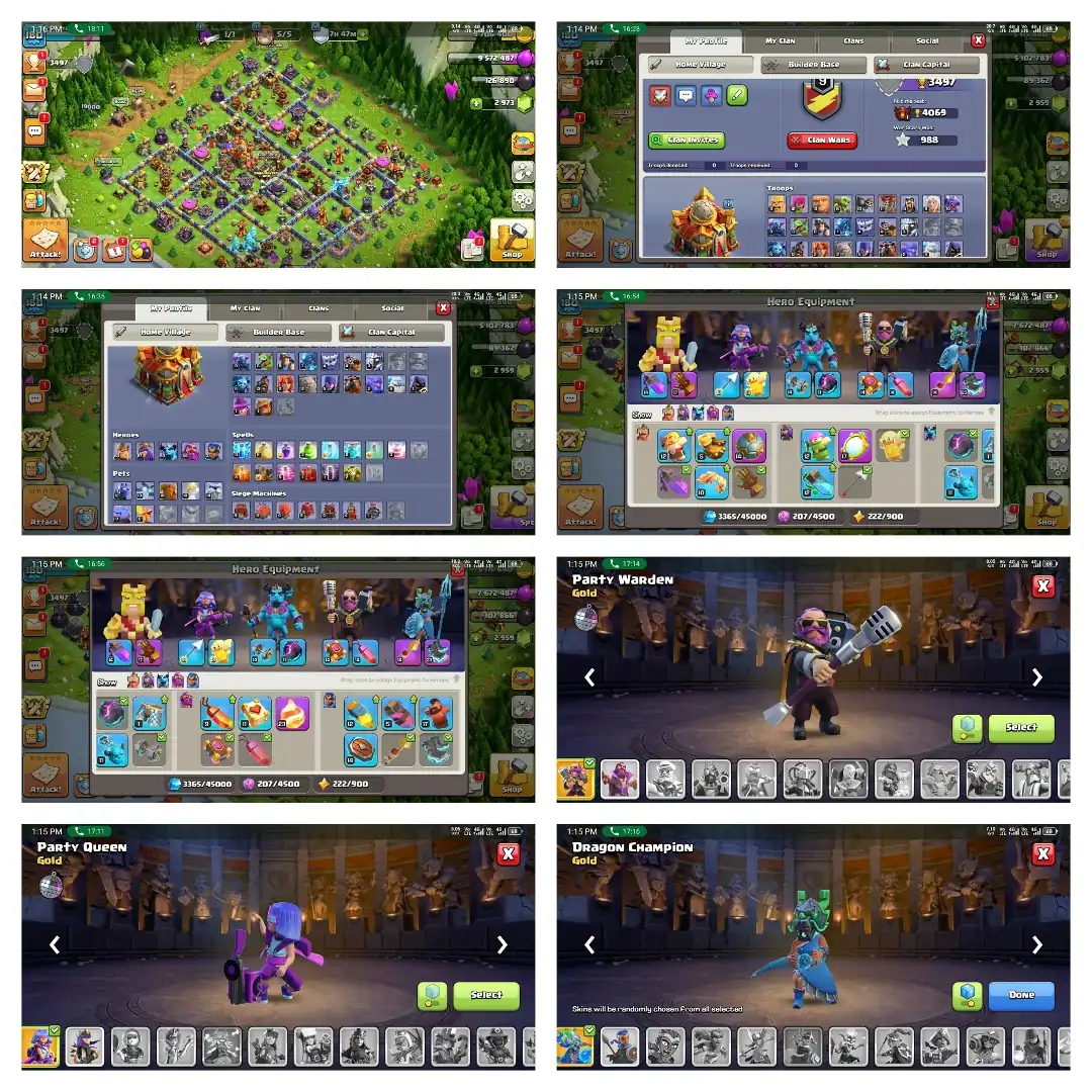 Very Cheap ➤th 16 full max➤heros 83_87_50_66_33➤96% defence max➤nc available➤good equipment➤instant delivery - Global