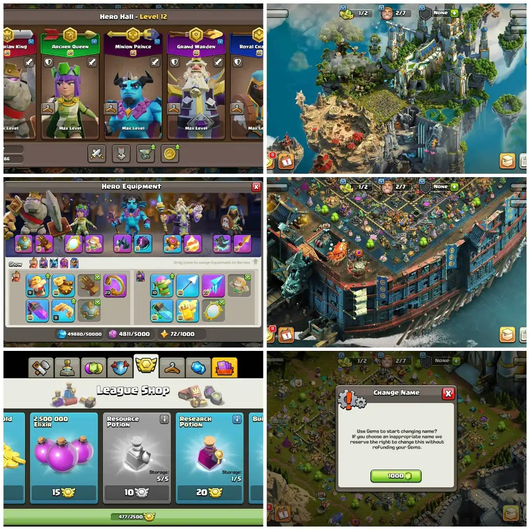 CHEAP PRICE ➤EXP-221 ➤TH18 5 HERO & 9 EPIC MAX ➤TH18 MAX ➤HEROS- 105-105-95-80-55➤13 EPIC EQUIPMENT ➤NC- 1000 ➤LOTS OF SKINS ➤FULL ACCESS - Global