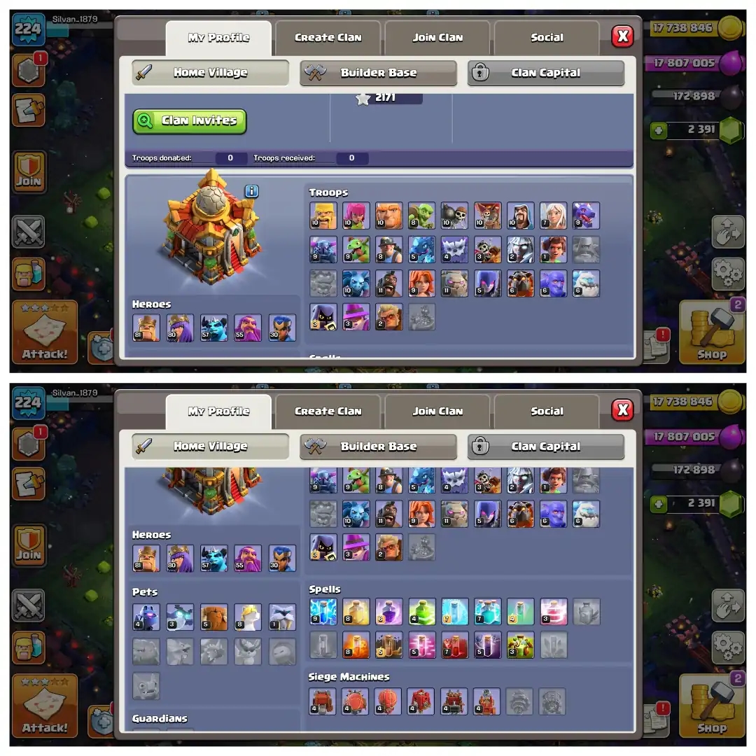 Christmas Offer🎄Th 16 Super Quality Account🔥Golden Wall👈Super Epic Equipment✨Heros 81-80-57-55-30✨Huge Collection - Global