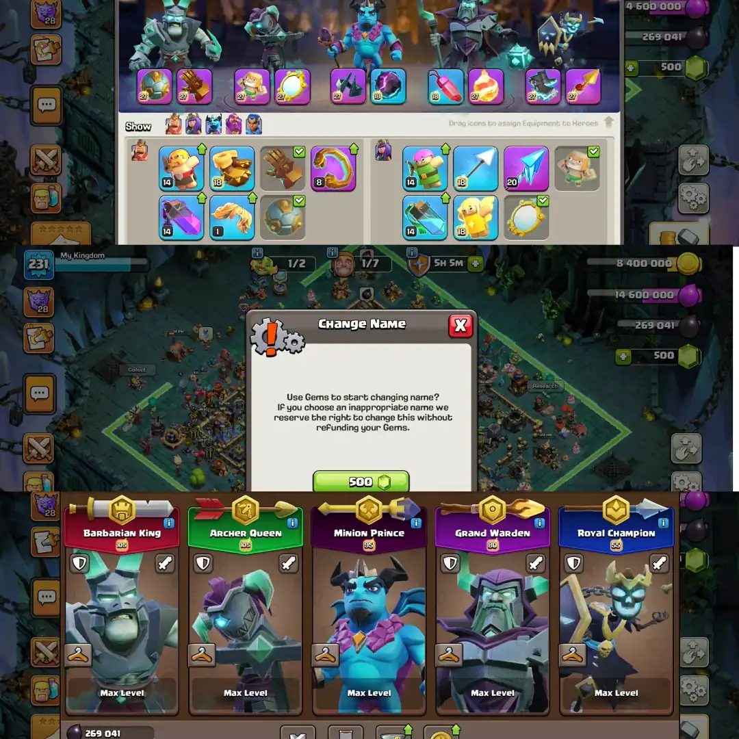 【10 Epic Full Max】 ✦Th18 Fully Max ✦【5 Hero Full Max】 ✦Defence+Wall Full Max ✦Profile Max ✦World Best Account ✦Full Ownership ✦ - Global