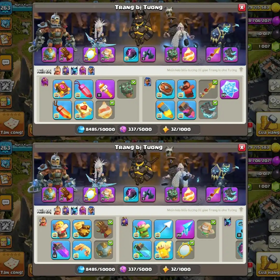 【Premium Th18 Fully Max】✪【Every Wall & Defence Max】✪5 Hero Max➾Profile Max ✪Max Equipment ✪Xp➾263 ✪Builder Base Max ✪Full Ownership ✪ - Global