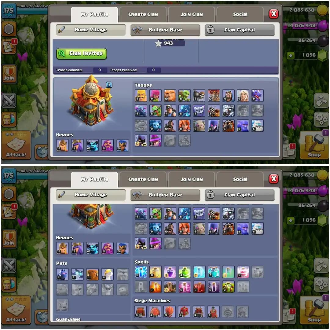 SUPER CHEAP❤️🔥TH 16 GOOD ACC ❤️🔥HERO|76|75|42|51|24❤️🔥NC YES❤️🔥VERY GOOD EPIC❤️🔥7X HERO SKIN❤️🔥GD PROFILE AND DFC❤️🔥