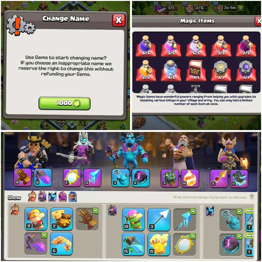 SUPER CHEAP❤️🔥TH 16 GOOD ACC ❤️🔥HERO|76|75|42|51|24❤️🔥NC YES❤️🔥VERY GOOD EPIC❤️🔥7X HERO SKIN❤️🔥GD PROFILE AND DFC❤️🔥