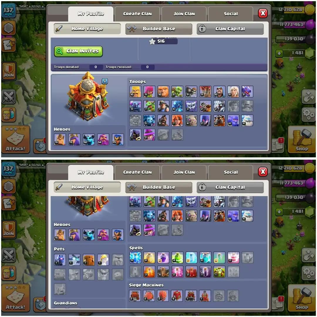 BOOM OFFER❤️🔥TH 16 BEST ACC❤️🔥HERO|76|78|50|54|25❤️🔥NC YES❤️🔥 WOW WALL DFC❤️🔥VERY HIGH EPIC ❤️🔥4 PET 6 SIEGE❤️🔥4 HERO SKIN❤️🔥