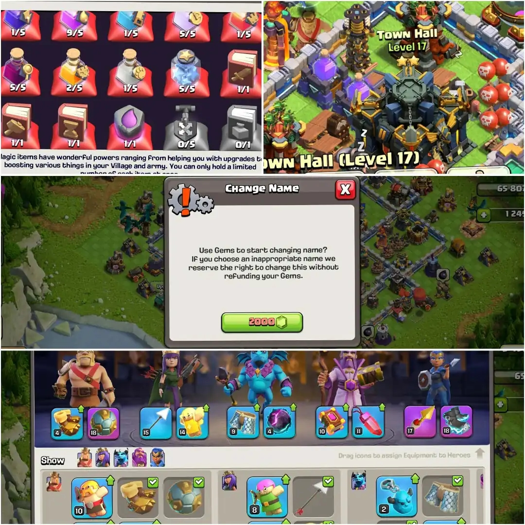 CHEAPEST✦TH 17 DONATIONS✦OP BASE✦HERO|51|53|47|38|25✦WOW PROFILE✦VERY HIGH DFC✦VERY GD EPIC✦LOST OF MAGIC ITEM✦8 PET AND 7 SIEGE HIGH LEVEL - Global