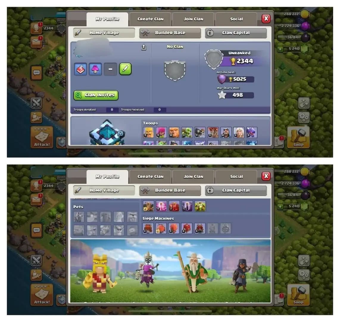 {CRAZY ACCOUNT} TH13 ALMOST MAX ⚡️1391 CWL MEDALS ⚡️XP-183⚡️HERO 65-73-50-25⚡️FREE NAME CHANGE ⚡️BLUE WALLS⚡️MAGIC ITEMS⚡️OP LAB⚡️INSTANT DELIVERY 🚚