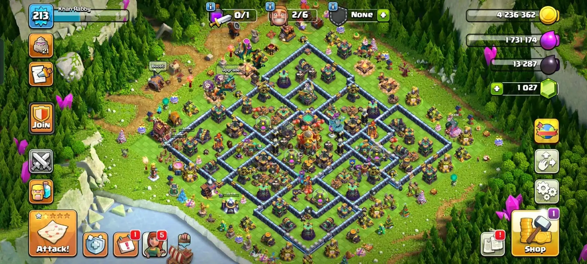TH 16 BEST QUALITYFULL ACC✦HERO|68|80|50|56|30✦ DARK BLUE WALL✦HIGH EPIC ✦NC YES✦HIGH DFC✦WOW PROFILE✦213 LEVEL✦6B - Global