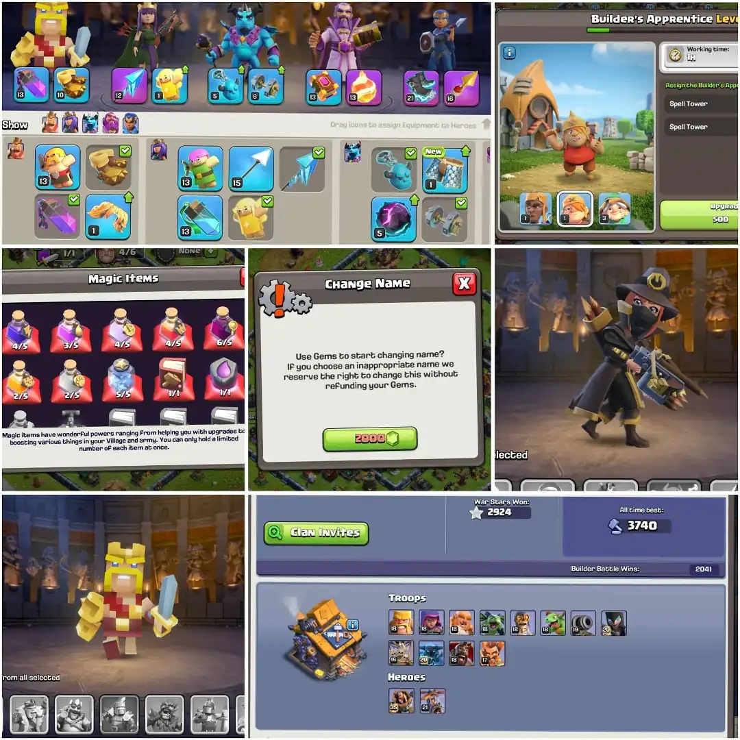TH 16 AWESOME ACC✦238 LEVEL✦HERO|81|80|52|56|32 ✦HIGH DFC AND PROFILE✦ HIGH EPIC✦PET AND SIEGE HIGH✦6B - Global