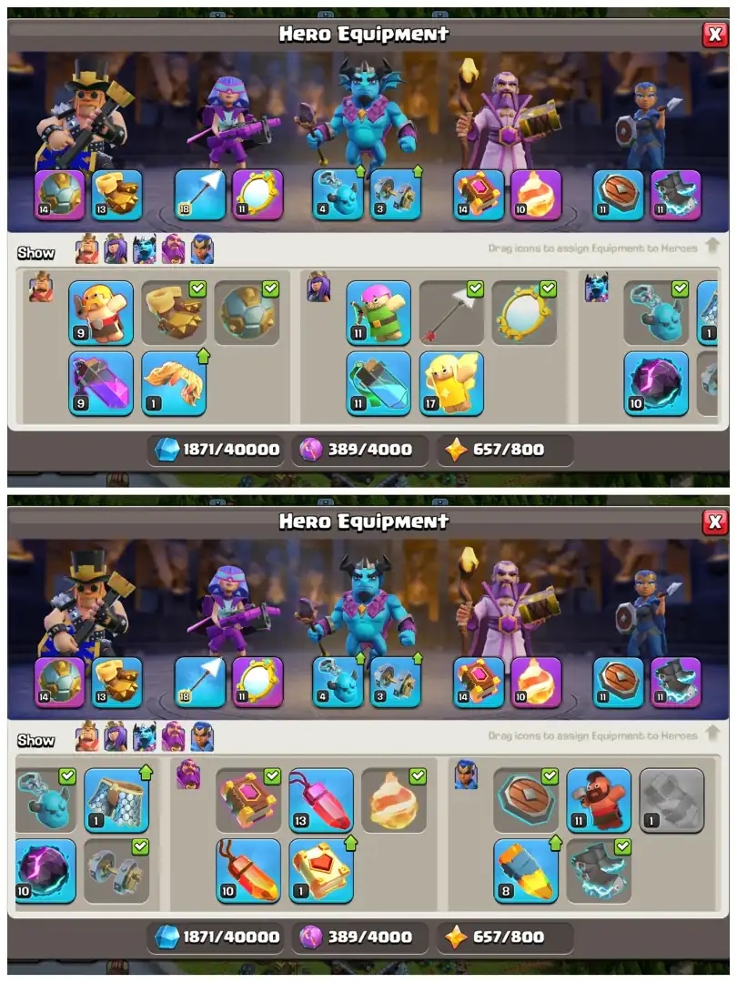 Stacked ClashTrees & Obstacles | TH16 High Heroes Account | 1000+ CWL Medals , 4 Epic Equipments : 600+ Starry Ores | Android/iOS - Global
