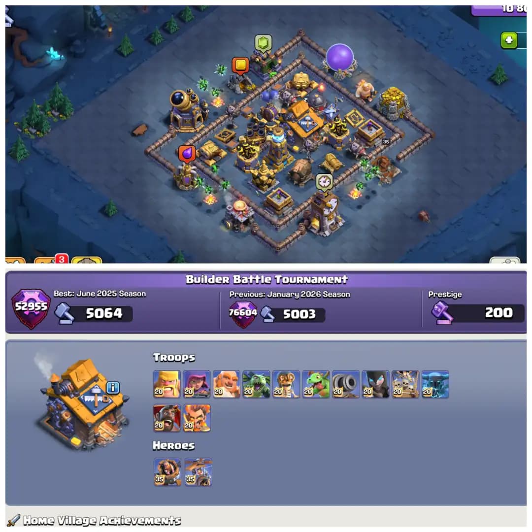 TH18 Almost Max π XP 241 π 7 Epic Equipments π 2 Epics Max π BK100 AQ100 MP86 GW78 RC50 π Name Changeable π 9 Skins π Instant Delivery