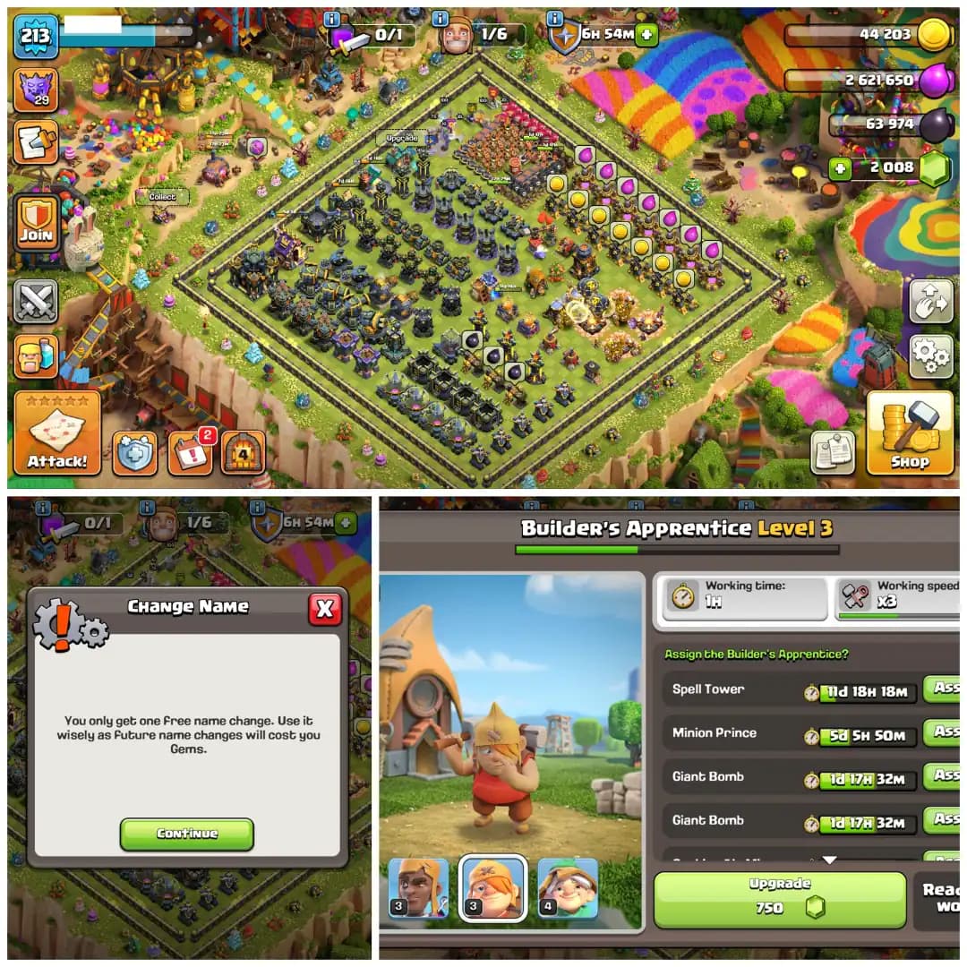 TH17 Premium Mostly Maxed π XP 213 π Rare All 15 Epic Equipments π Stacked Items Medals Skins π Clean Apprentice π Free Name Change π