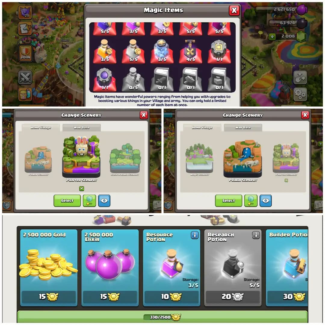 TH17 Premium Mostly Maxed π XP 213 π Rare All 15 Epic Equipments π Stacked Items Medals Skins π Clean Apprentice π Free Name Change π