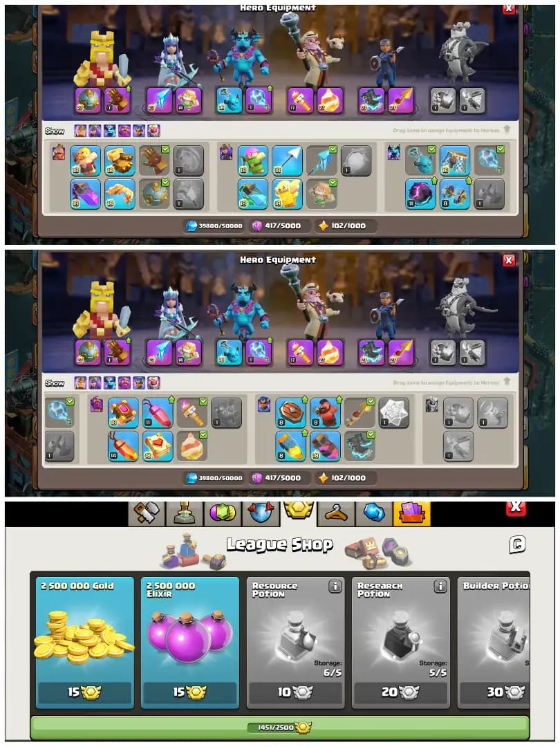 TH18 Rare Max Beauty π» 30500 Gems π» 9 Epic Equipments π» 5 Epics Max π» Rare High Seas Scenery π» Fully Stacked Items π» 1400 Plus CWL Medals π»