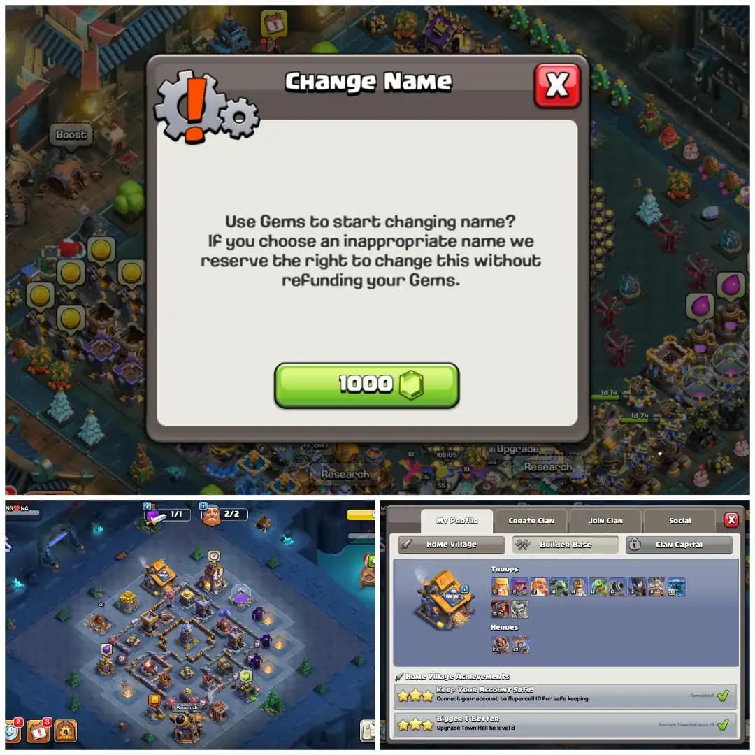 TH18 Rare Max Beauty π» 30500 Gems π» 9 Epic Equipments π» 5 Epics Max π» Rare High Seas Scenery π» Fully Stacked Items π» 1400 Plus CWL Medals π»