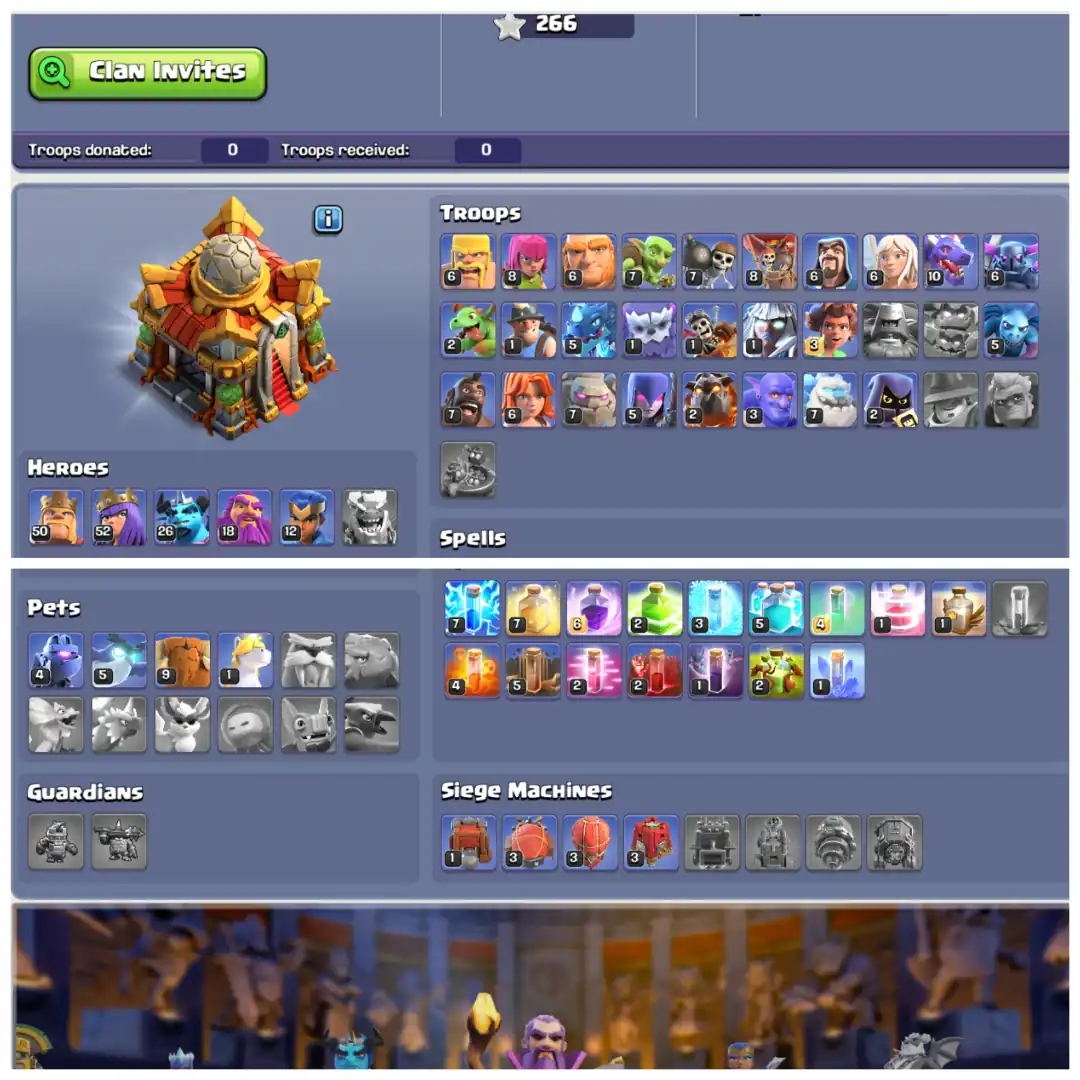 🛡️ TH16 DONATION ACCOUNT 🛡️ BLUE WALLS 🛡️ 3 EPIC EQUIPMENTS 🛡️ BK 50 AQ 52 MP 26 GW 18 RC 12 🛡️ FREE NAME CHANGE 🛡️ 240 MEDALS 🛡️ - Global