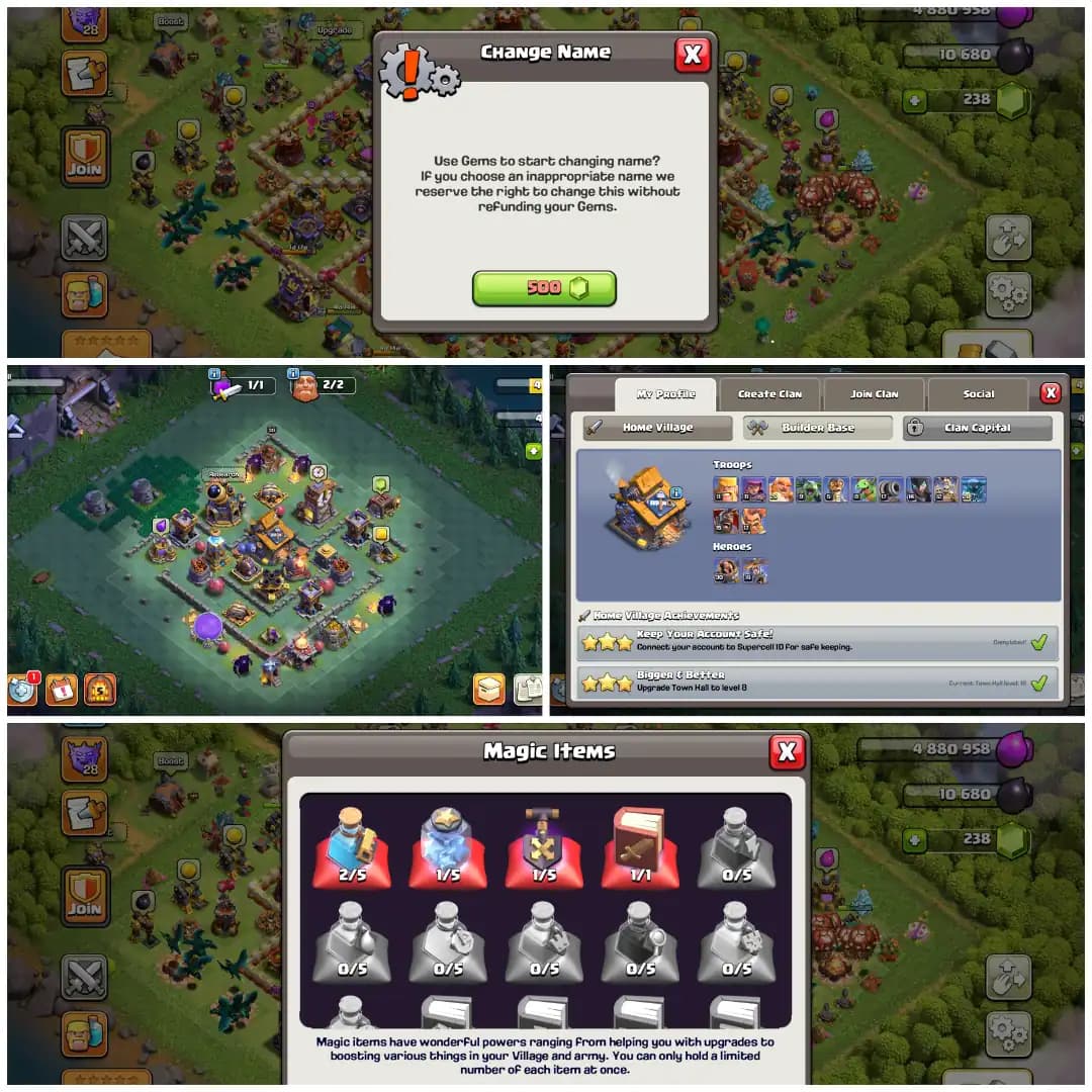π TH16 99% MAXED π XP 199 π 12 EPIC EQUIPMENTS π BK 86 AQ 95 MP 57 GW 61 RC 45 π MAX WALLS AND DEFENSES π
