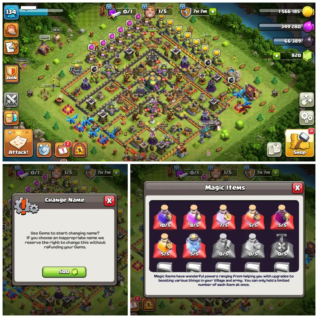📜 TH14 DONATION ACCOUNT 📜 XP 134 📜 BK 48 AQ 45 MP 24 GW 16 RC 2 📜 NAME CHANGEABLE 📜 STACKED ITEMS 📜 - Global