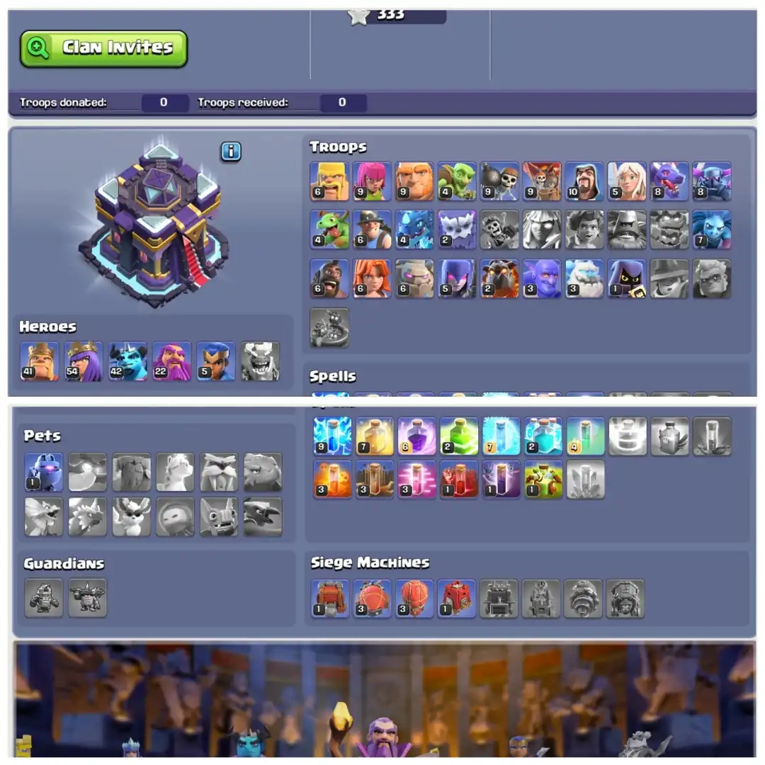 ⚡ TH15 DONATION ACCOUNT ⚡ XP 122 ⚡ 200 PLUS CWL MEDALS ⚡ BK 41 AQ 54 MP 42 GW 22 RC 5 ⚡ NAME CHANGEABLE ⚡ - Global