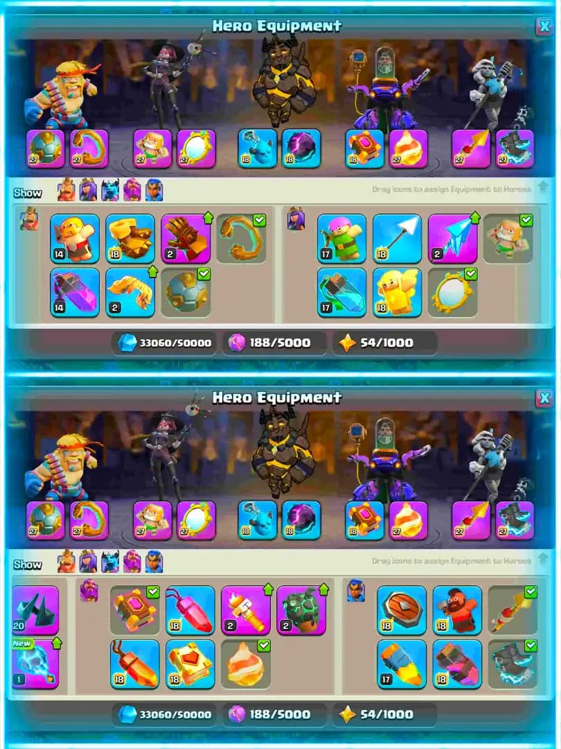 【5 Hero Max➾Wall Max】✪Th18 Near Max✪【Global Rarest Equipment Max】✪3 Helper Max✪Xp-235 | Best Account✪Full Ownership
